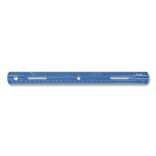 Westcott 12" Plastic Ruler - 12" Length - 1/16 Graduations - Imperial, Metric Measuring System - Plastic - 1 Each - Assorted