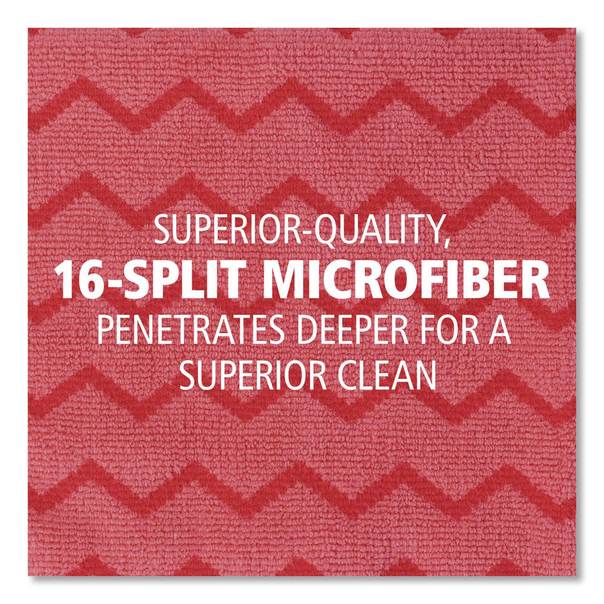 HYGEN Microfiber Cleaning Cloths, 12 x 12, Red, 12/Carton