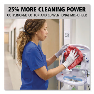 HYGEN Microfiber Cleaning Cloths, 12 x 12, Red, 12/Carton