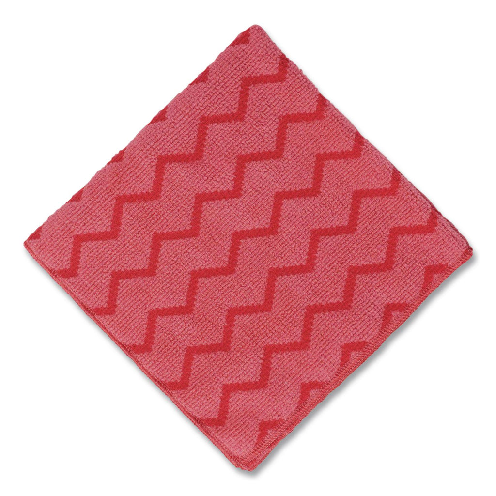 HYGEN Microfiber Cleaning Cloths, 12 x 12, Red, 12/Carton