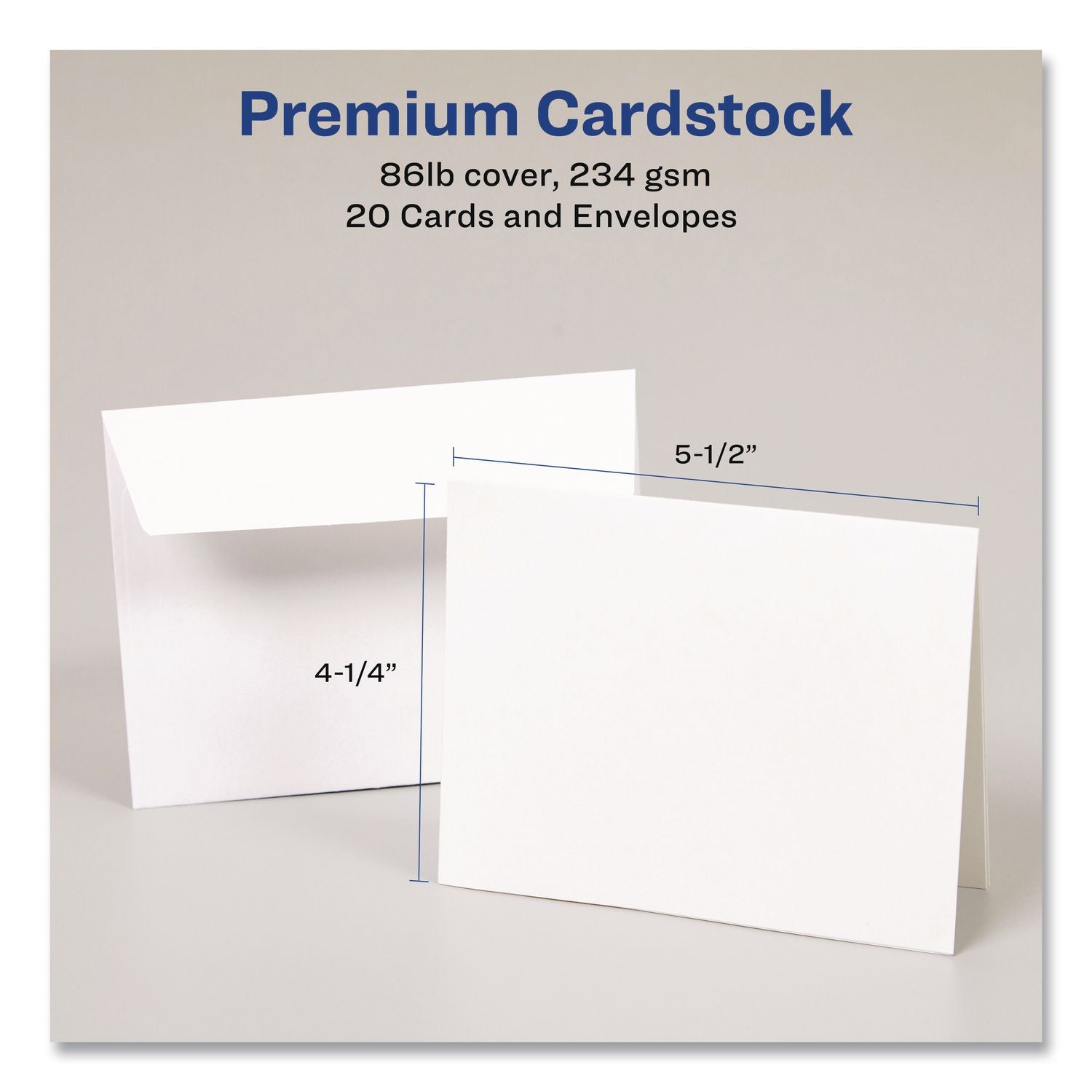 Avery Greeting Cards - 97 Brightness - 4 1/4" x 5 1/2" - Matte - 20 / Pack - Heavyweight - White