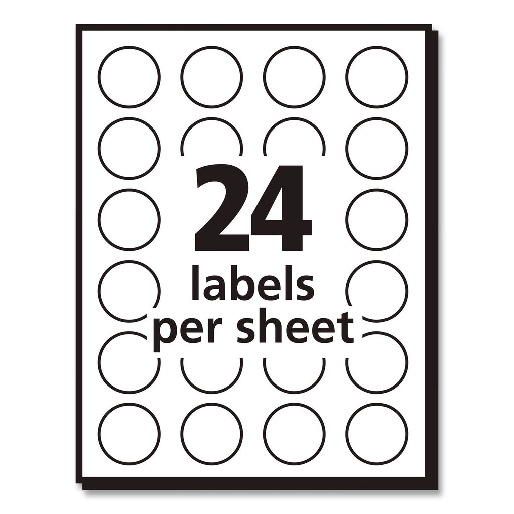 Avery Color Coded Label - - Width3/4" Diameter - Removable Adhesive - Round - Laser - Neon Green, Neon Orange, Neon Red, Neon Yellow - Paper - 24 / Sheet - 42 Total Sheets - 1008 Total Label(s) - 3