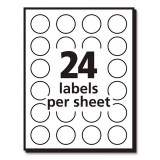 Avery Color Coded Label - - Width3/4" Diameter - Removable Adhesive - Round - Laser - Neon Green, Neon Orange, Neon Red, Neon Yellow - Paper - 24 / Sheet - 42 Total Sheets - 1008 Total Label(s) - 3
