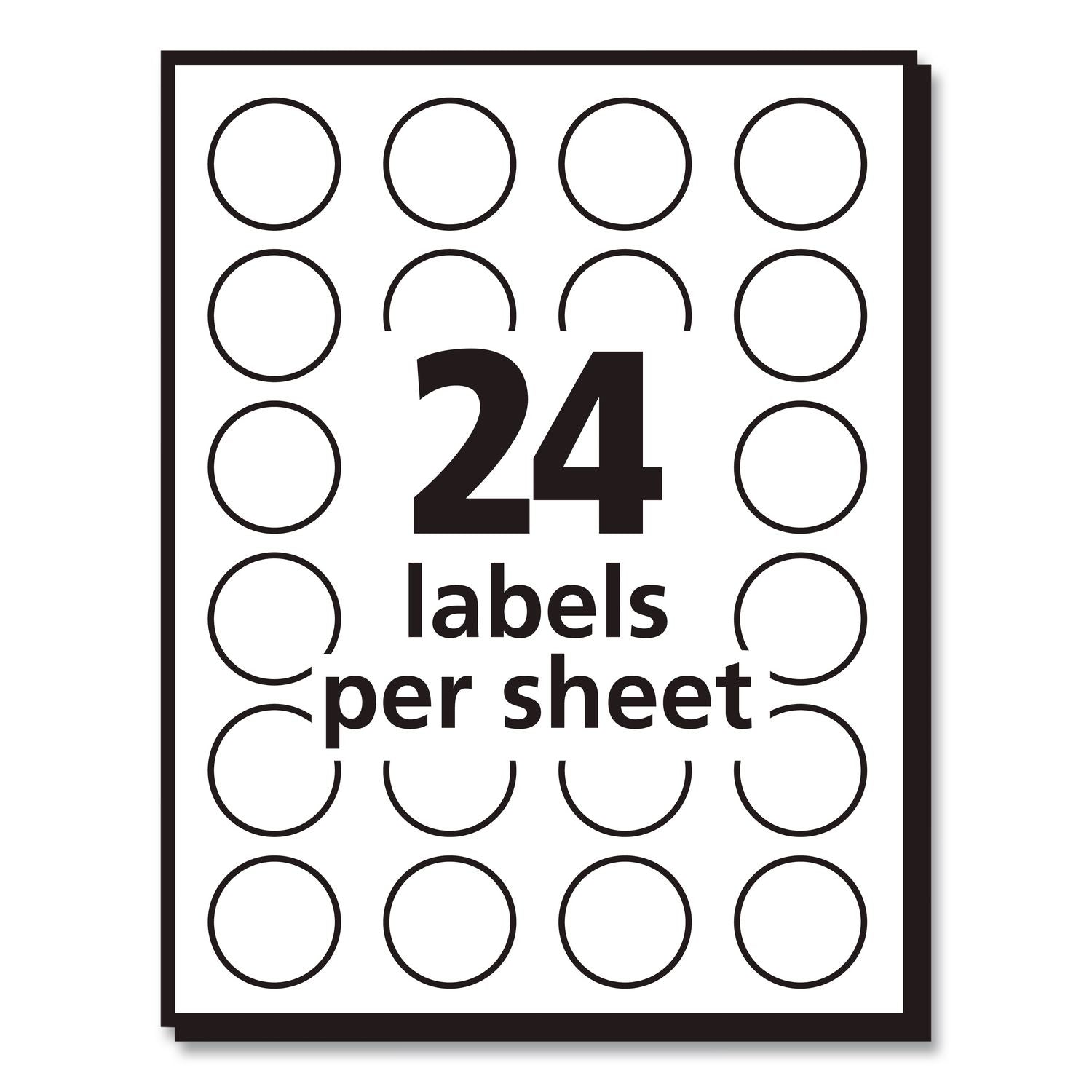 Avery Color Coded Label - - Width3/4" Diameter - Removable Adhesive - Round - Laser - Neon Green, Neon Orange, Neon Red, Neon Yellow - Paper - 24 / Sheet - 42 Total Sheets - 1008 Total Label(s) - 3
