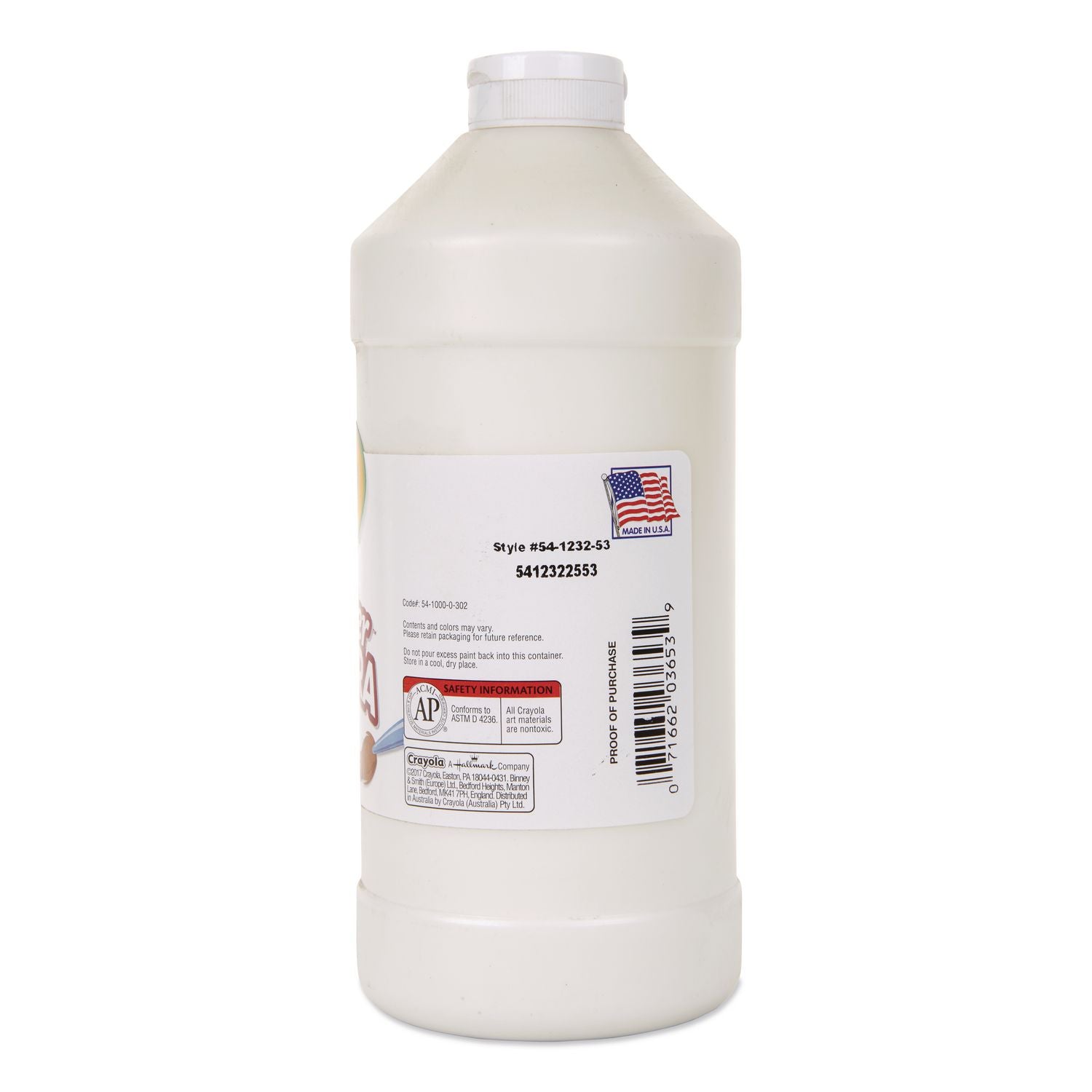 Crayola Premier Tempera Paint - 2 lb - 1 Each - White