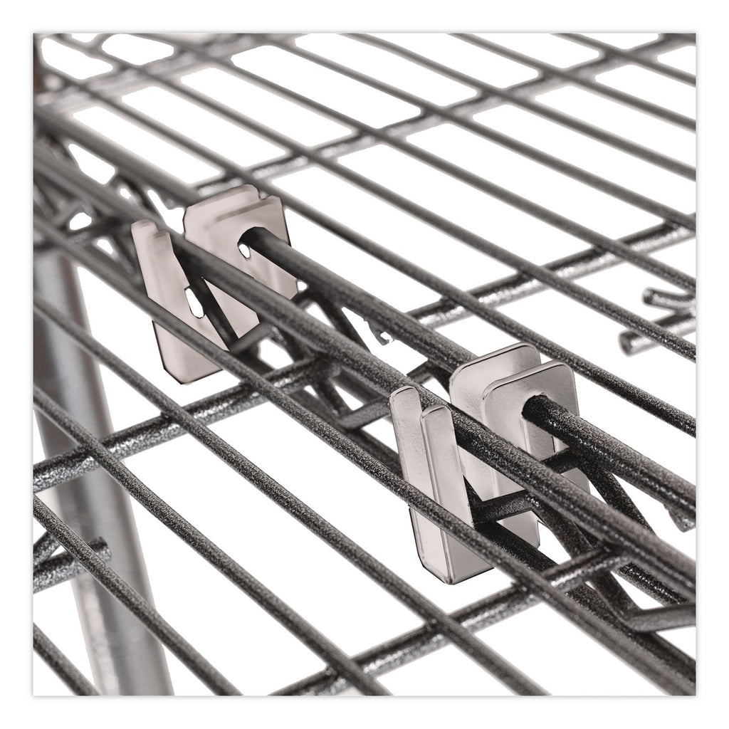 Wire Shelving S Hooks, Metal, Silver, 4 Hooks/Pack