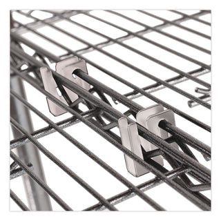 Wire Shelving S Hooks, Metal, Silver, 4 Hooks/Pack
