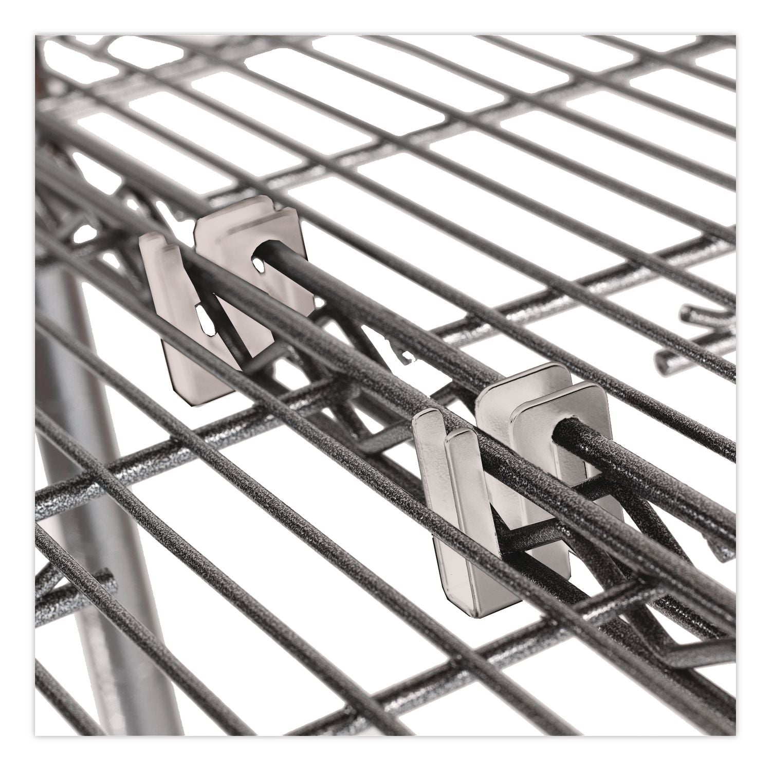 Wire Shelving S Hooks, Metal, Silver, 4 Hooks/Pack