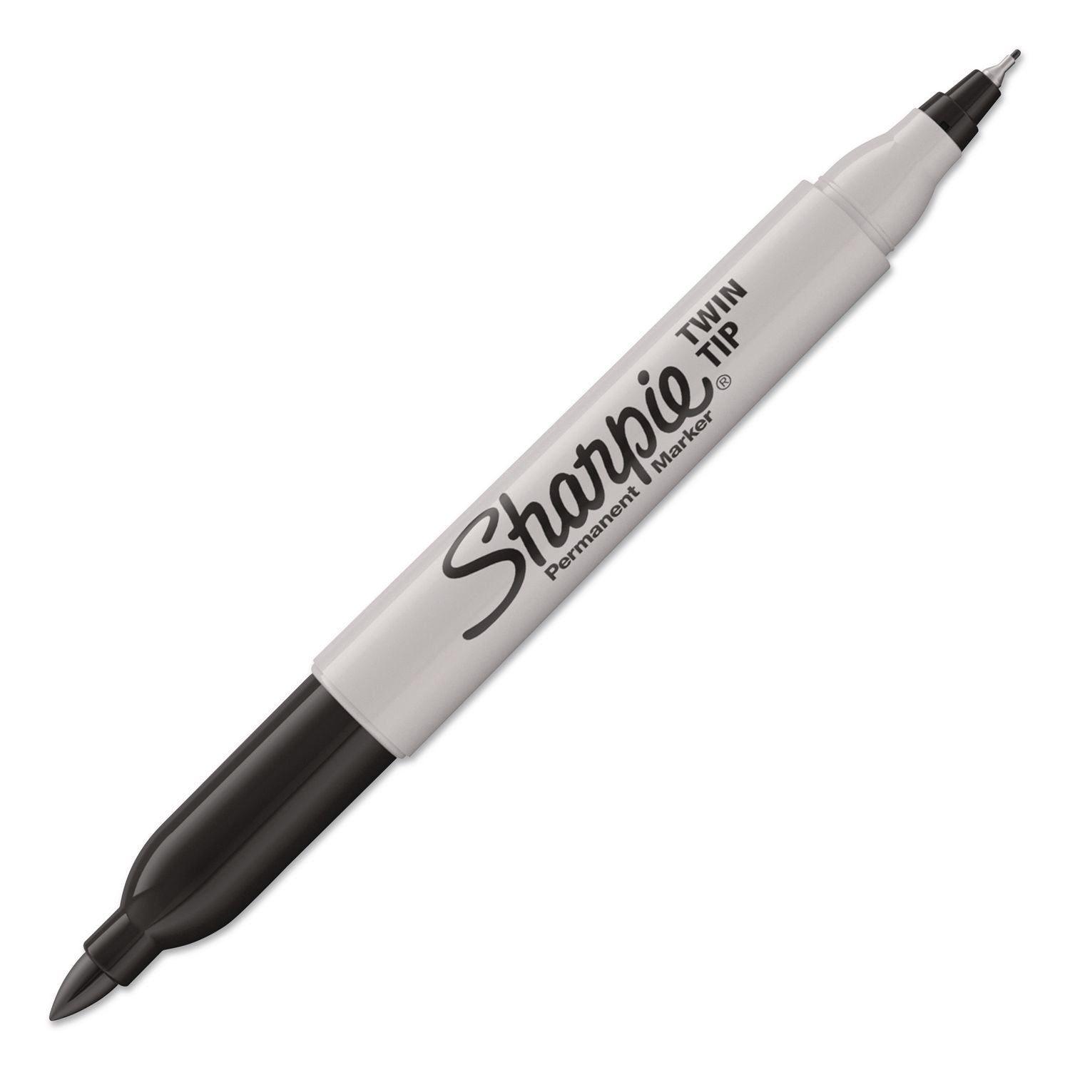 Sharpie Twin Tip Permanent Markers - Fine, Ultra Fine Marker Point - Black Alcohol Based Ink - 4 / Pack