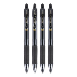 Pilot G2 Premium Gel Roller Pens - Fine Pen Point - 0.7 mm Pen Point Size - Refillable - Retractable - Black Gel-based Ink - 4 / Pack