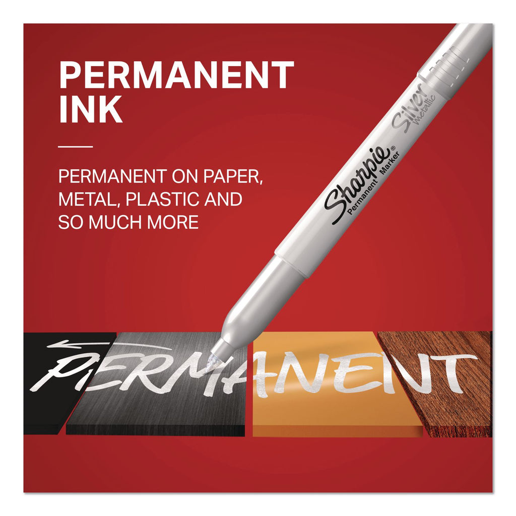 Sharpie Metallic Fine Point Permanent Marker - Fine Marker Point - Gold, Silver, Bronze Alcohol Based Ink - 3 / Set