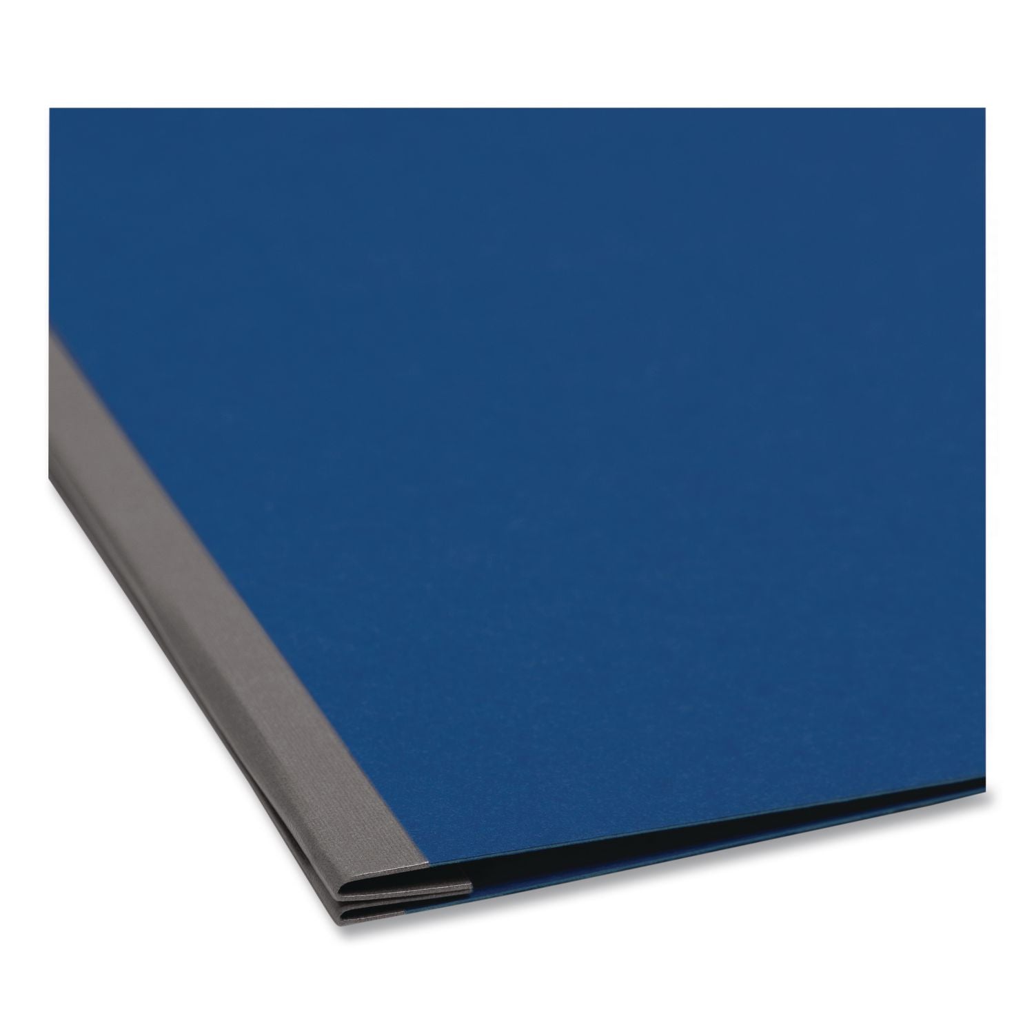 Prong Fastener Pressboard Report Cover, Two-Piece Prong Fastener, 3" Capacity, 8.5 x 11, Dark Blue/Dark Blue