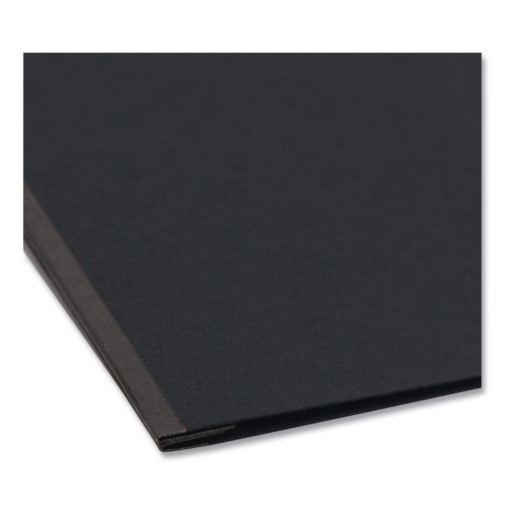 Prong Fastener Premium Pressboard Report Cover, Two-Piece Prong Fastener 3" Capacity, 8.5 x 11, Black/Black
