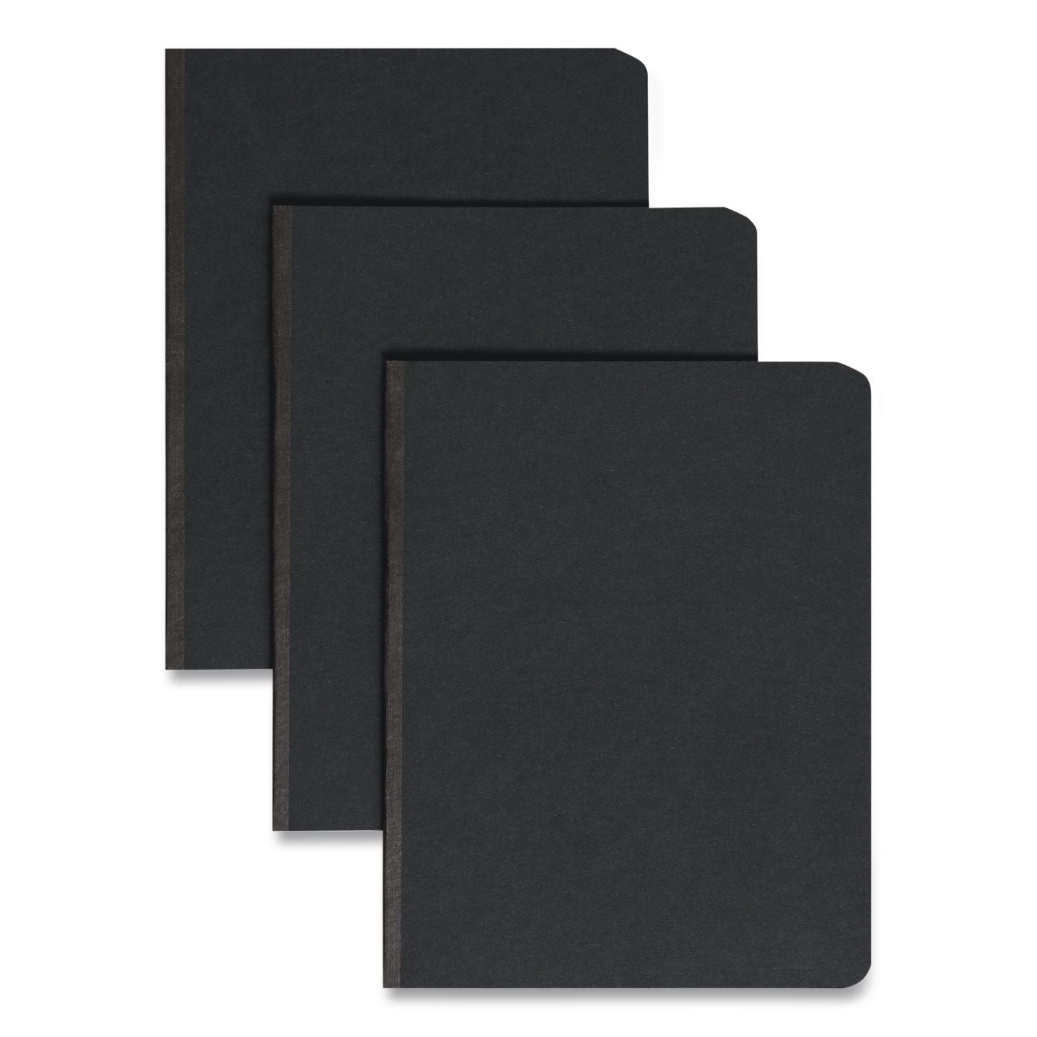 Prong Fastener Premium Pressboard Report Cover, Two-Piece Prong Fastener 3" Capacity, 8.5 x 11, Black/Black