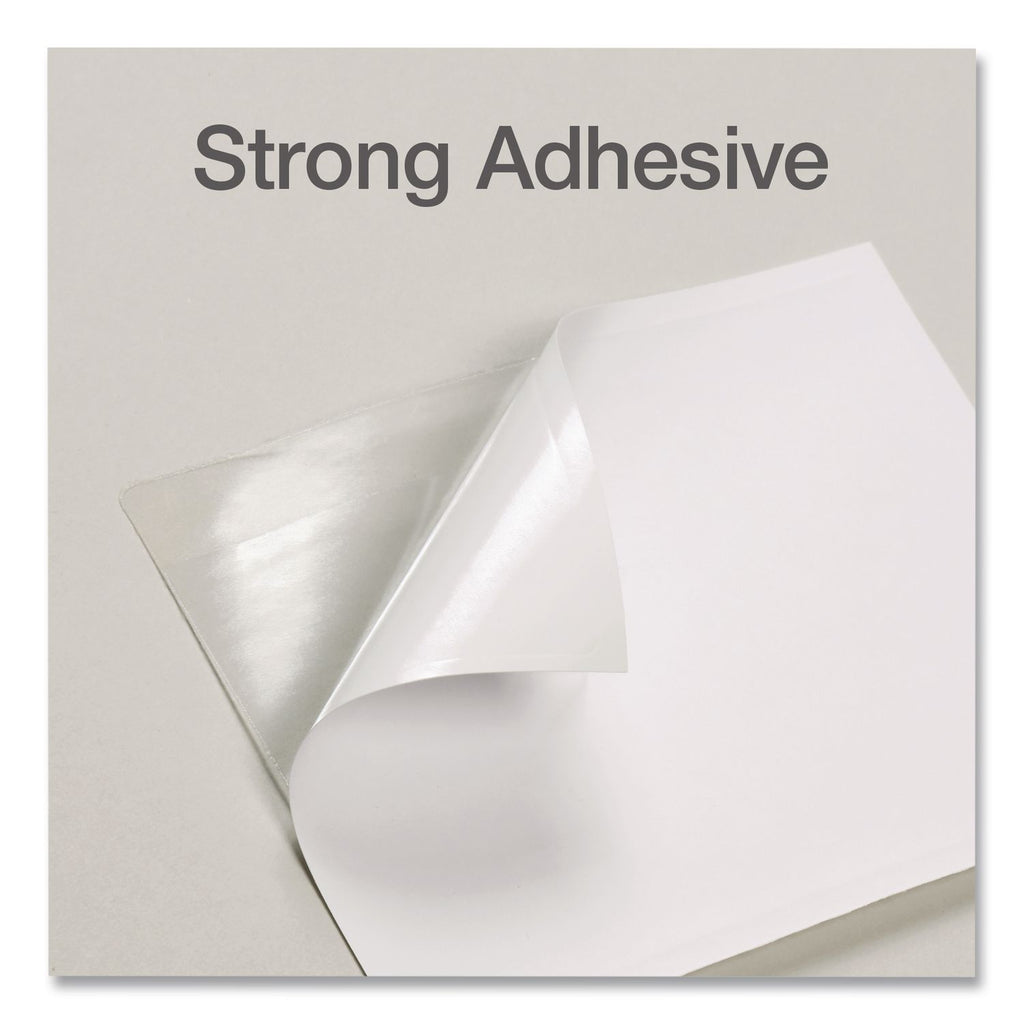 Cardinal Self-Adhesive Polypropylene Pockets - 3.6" Height x 5.3" Width - 100 mil Thickness - 1 x Card Capacity - 5" x 3" Sheet - Ring Binder - Rectangular - Clear - Polypropylene - 100 / Box