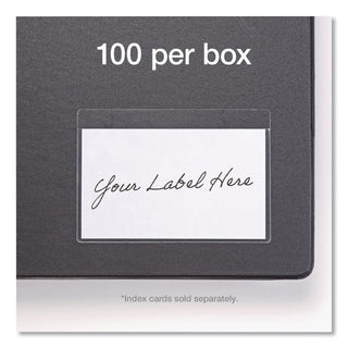 Cardinal Self-Adhesive Polypropylene Pockets - 3.6" Height x 5.3" Width - 100 mil Thickness - 1 x Card Capacity - 5" x 3" Sheet - Ring Binder - Rectangular - Clear - Polypropylene - 100 / Box
