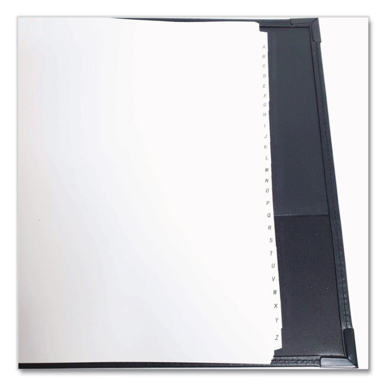 Cardinal Stafford Business Card Ring Binders - 200 Capacity - 8.50" Width x 11" Length - 3-ring Binding - Refillable - Black Vinyl Cover