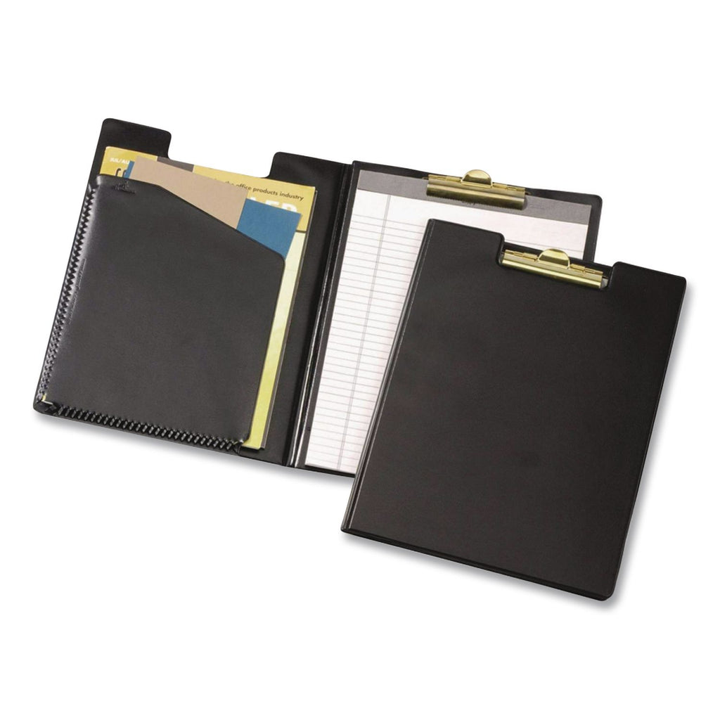 Cardinal 252 610 Letter Pad Folio - 8 1/2" x 11" - 100 Sheet Capacity - 1 Inside Front Pocket(s) - Vinyl, Polyvinyl Chloride (PVC) - Black - 1 Each