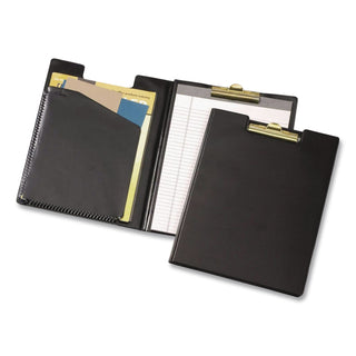 Cardinal 252 610 Letter Pad Folio - 8 1/2" x 11" - 100 Sheet Capacity - 1 Inside Front Pocket(s) - Vinyl, Polyvinyl Chloride (PVC) - Black - 1 Each