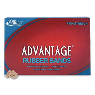 Alliance Rubber 26085 Advantage Rubber Bands - Size #8 - Approx. 5200 Bands - 7/8" x 1/16" - Natural Crepe - 1 lb Box