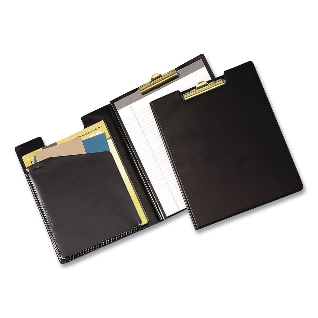 Cardinal 252 610 Letter Pad Folio - 8 1/2" x 11" - 100 Sheet Capacity - 1 Inside Front Pocket(s) - Vinyl, Polyvinyl Chloride (PVC) - Black - 1 Each