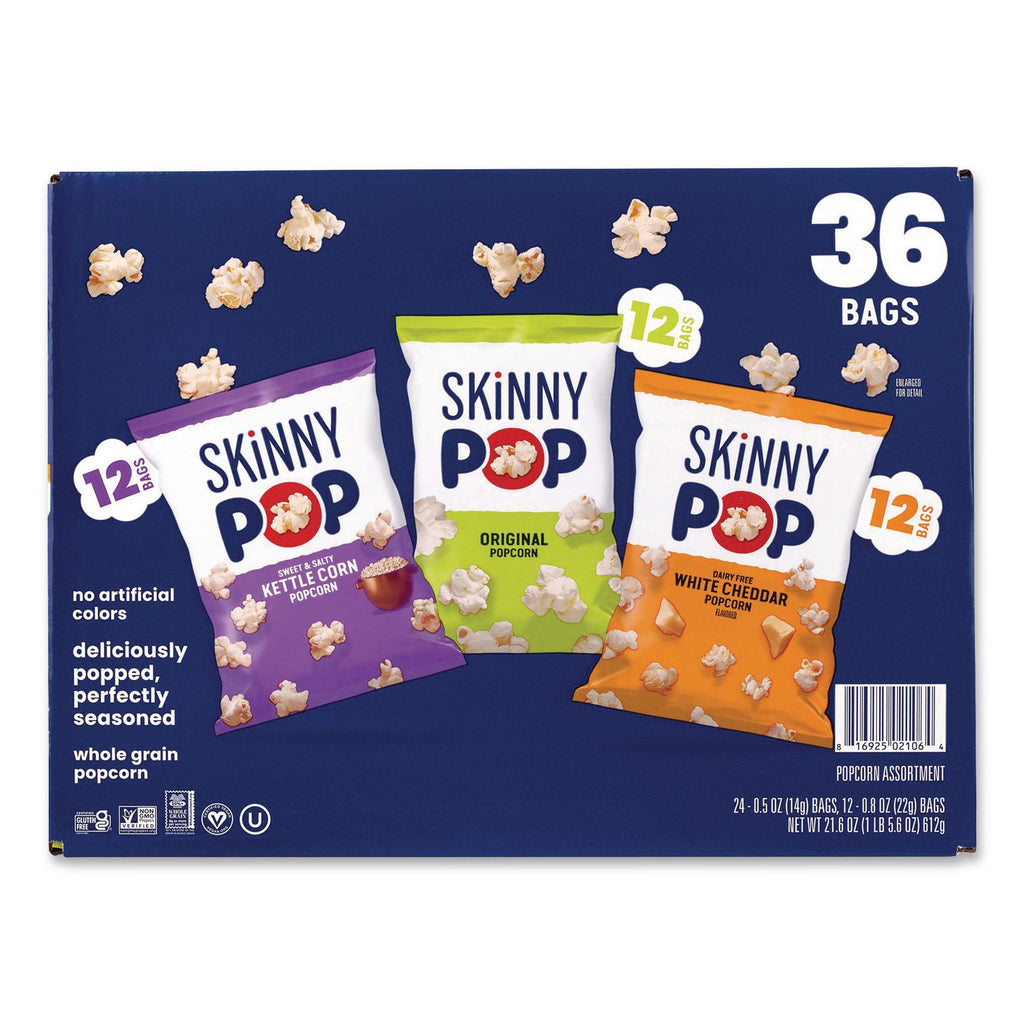 Popcorn Variety Snack Pack, 0.5 oz Bag, 36 Bags/Carton, Ships in 1-3 Business Days