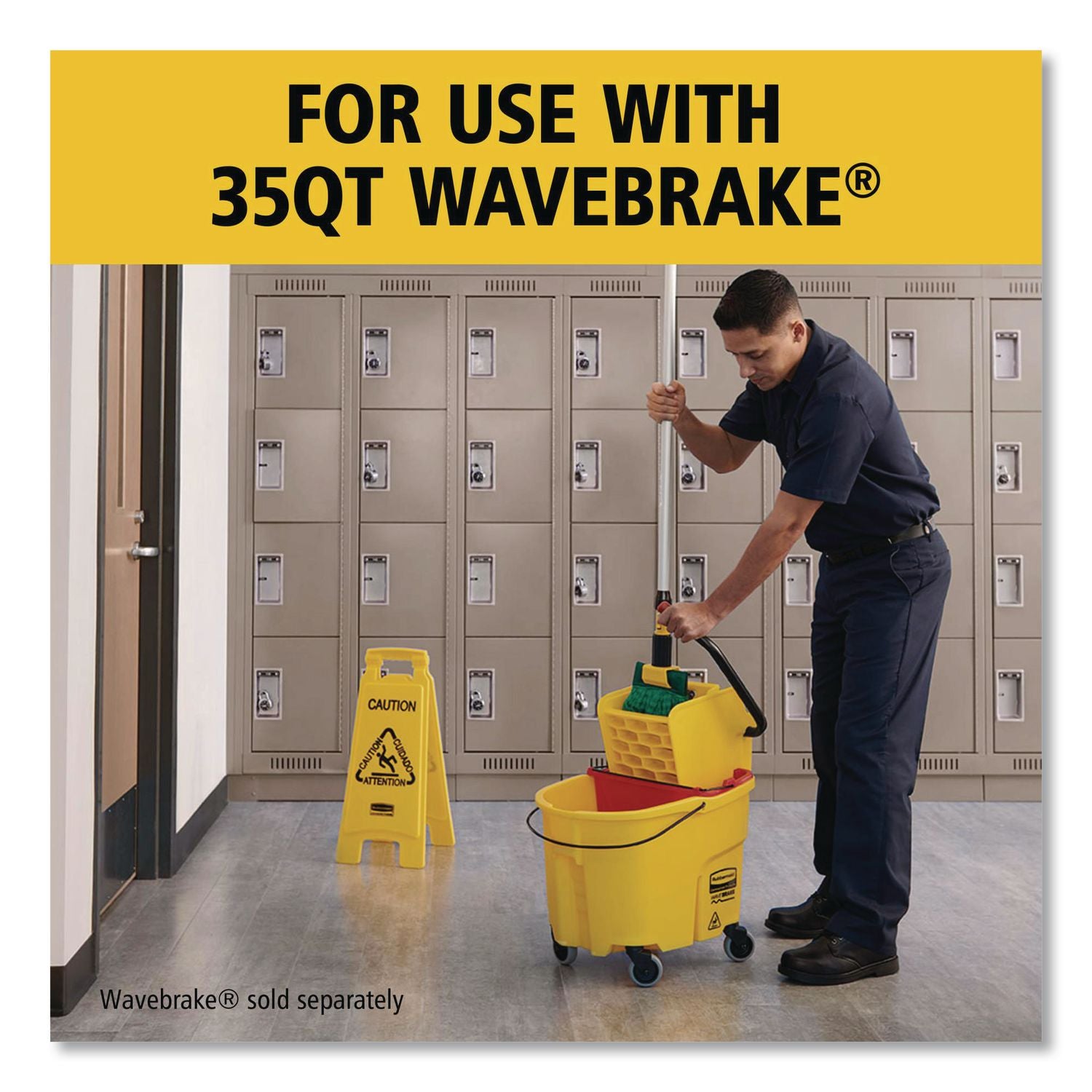 WaveBrake 2.0 Dirty Water Bucket, 18 qt, Plastic, Red