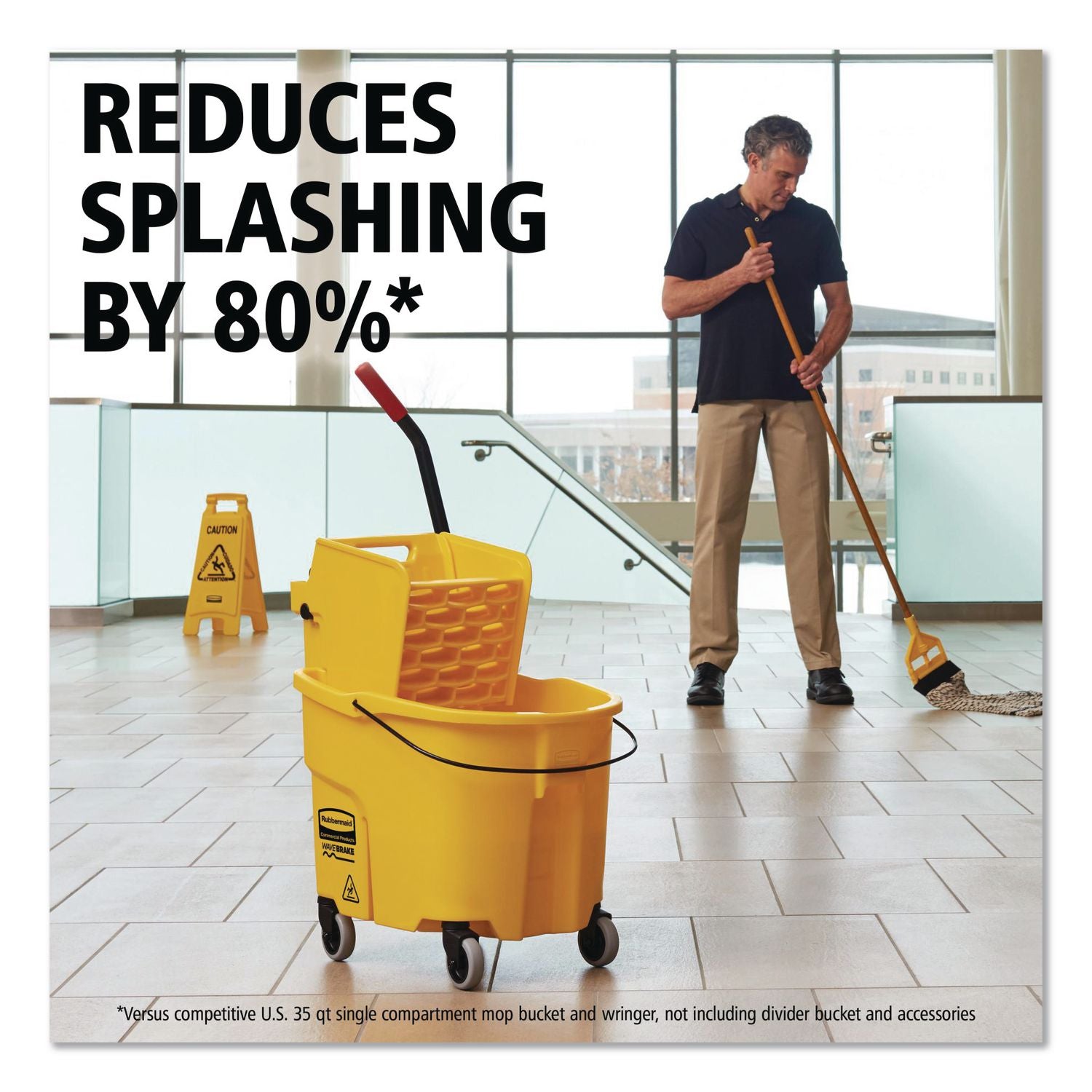 Rubbermaid Commercial WaveBrake Bucket/Wringer, Sold as 1 Each