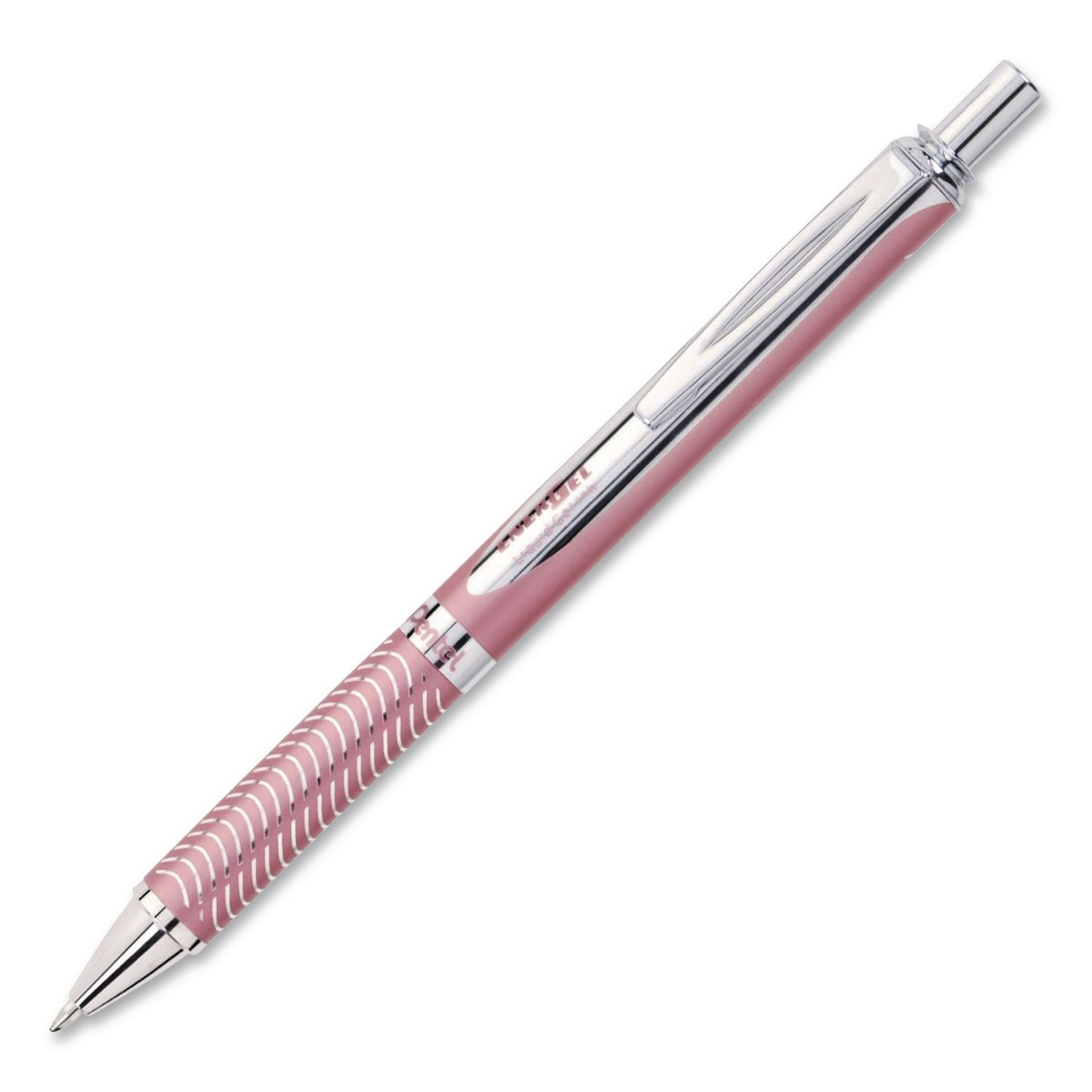 EnerGel EnerGel Alloy Retractable Gel Pens - Medium Pen Point - 0.7 mm Pen Point Size - Refillable - Retractable - Black Gel-based Ink - Metallic Pink Aluminum Alloy Barrel - Stainless Steel Tip - 1 / Pack