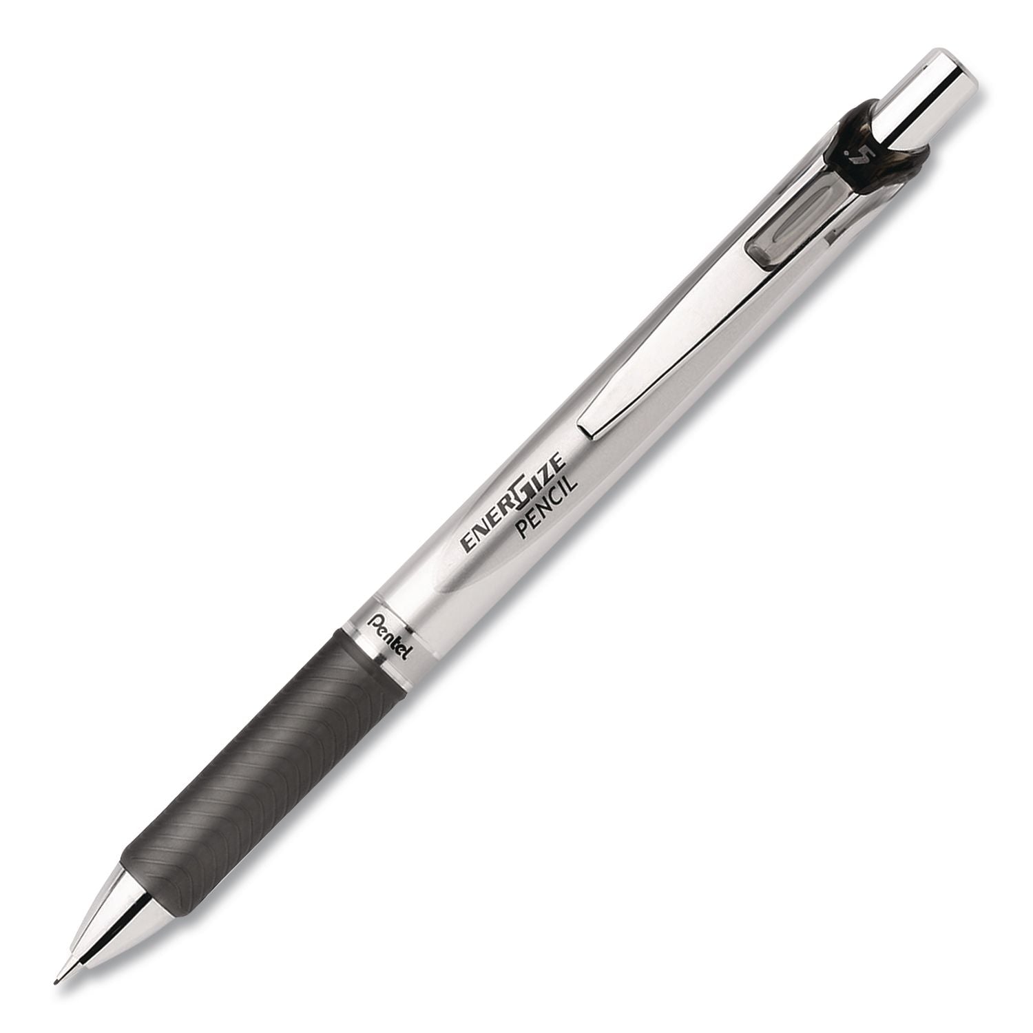 Pentel EnerGize Mechanical Pencils - #2 Lead - 0.5 mm Lead Diameter - Refillable - Black Barrel - 1 Dozen