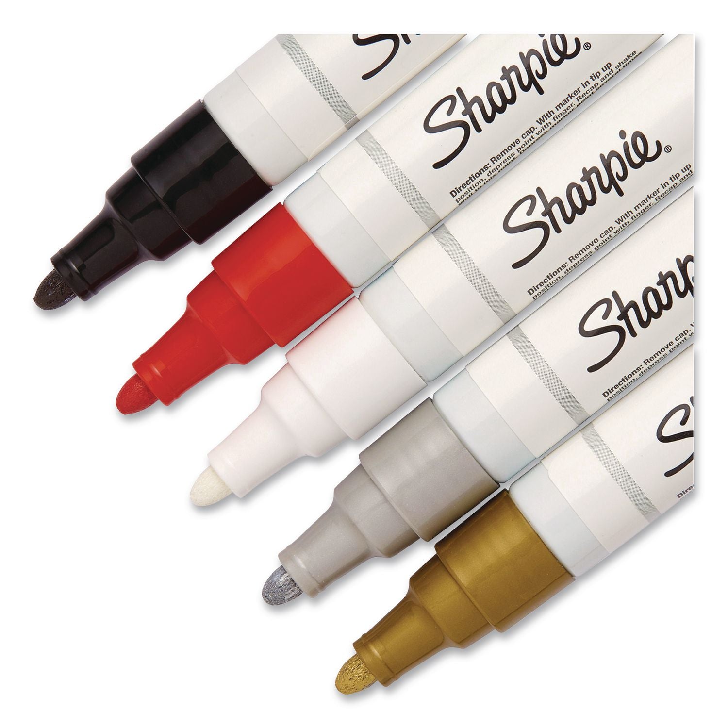 Sharpie Oil-Based Paint Marker - Medium Point - Medium Marker Point - Assorted Oil Based Ink - 5 / Pack
