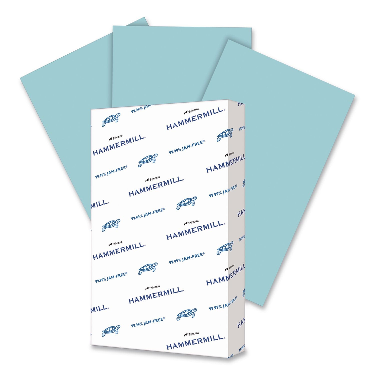 Hammermill Colors Recycled Copy Paper - Blue - Legal - 8 1/2" x 14" - 20 lb Basis Weight - Smooth - 500 / Ream - Sustainable Forestry Initiative (SFI) - Jam-free - Blue