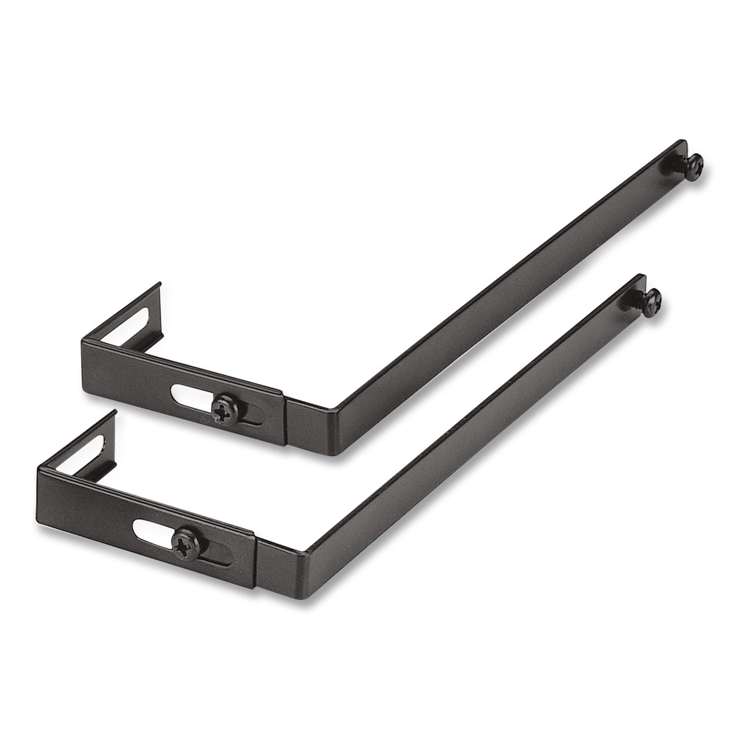 Officemate Adjustable Partition Hangers - 7" Length - Metal - Black - 2 / Pair
