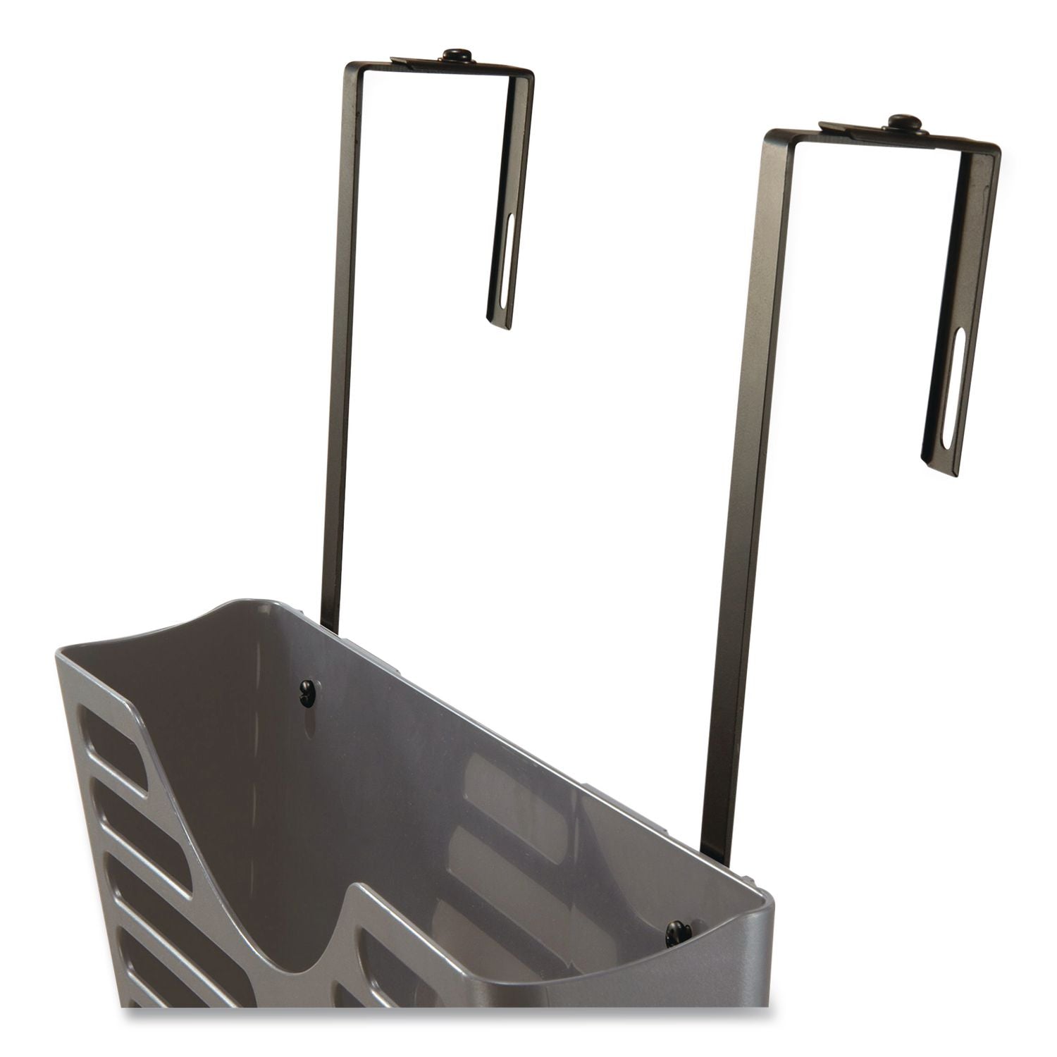 Officemate Adjustable Partition Hangers - 7" Length - Metal - Black - 2 / Pair