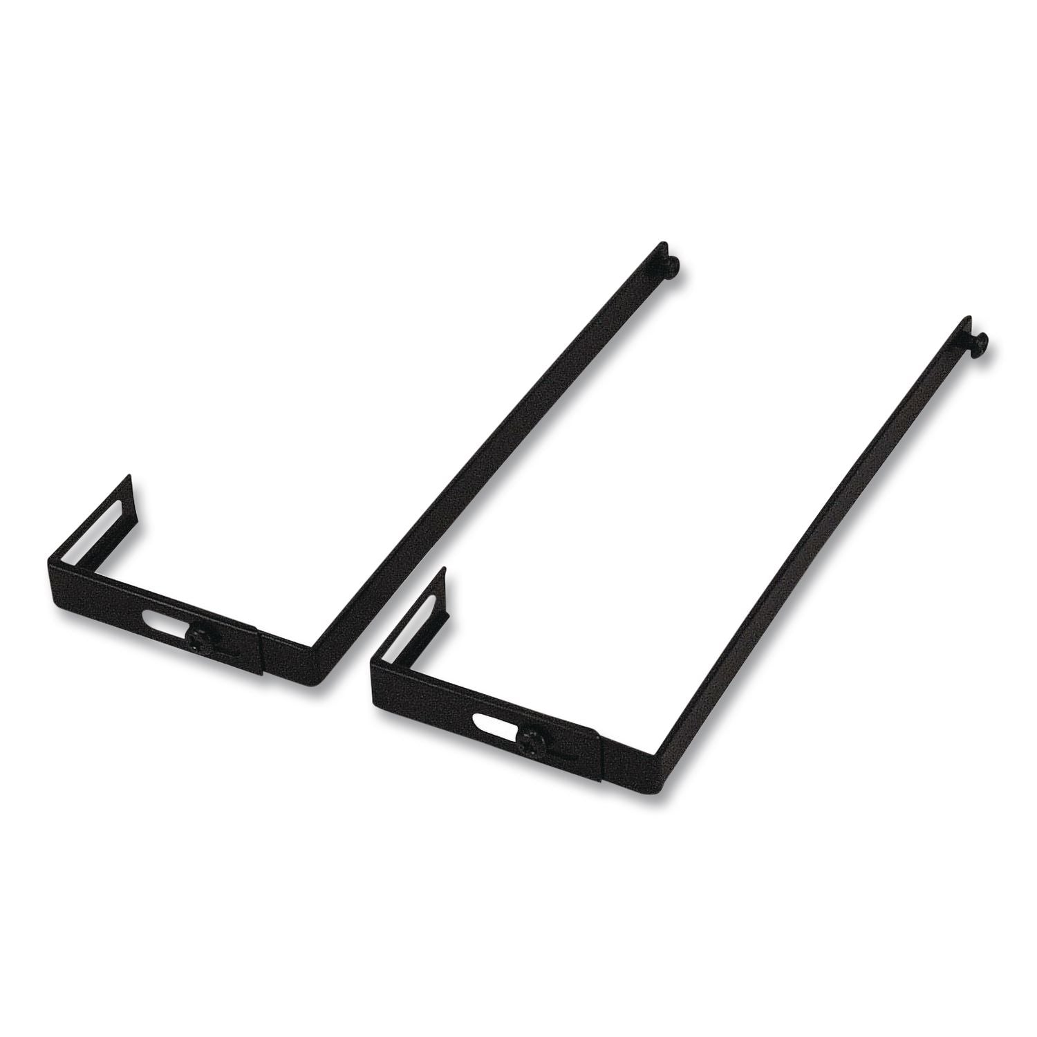 Officemate Adjustable Partition Hangers - 7" Length - Metal - Black - 2 / Pair