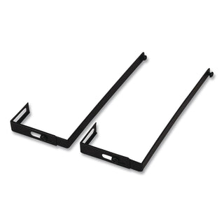 Officemate Adjustable Partition Hangers - 7" Length - Metal - Black - 2 / Pair