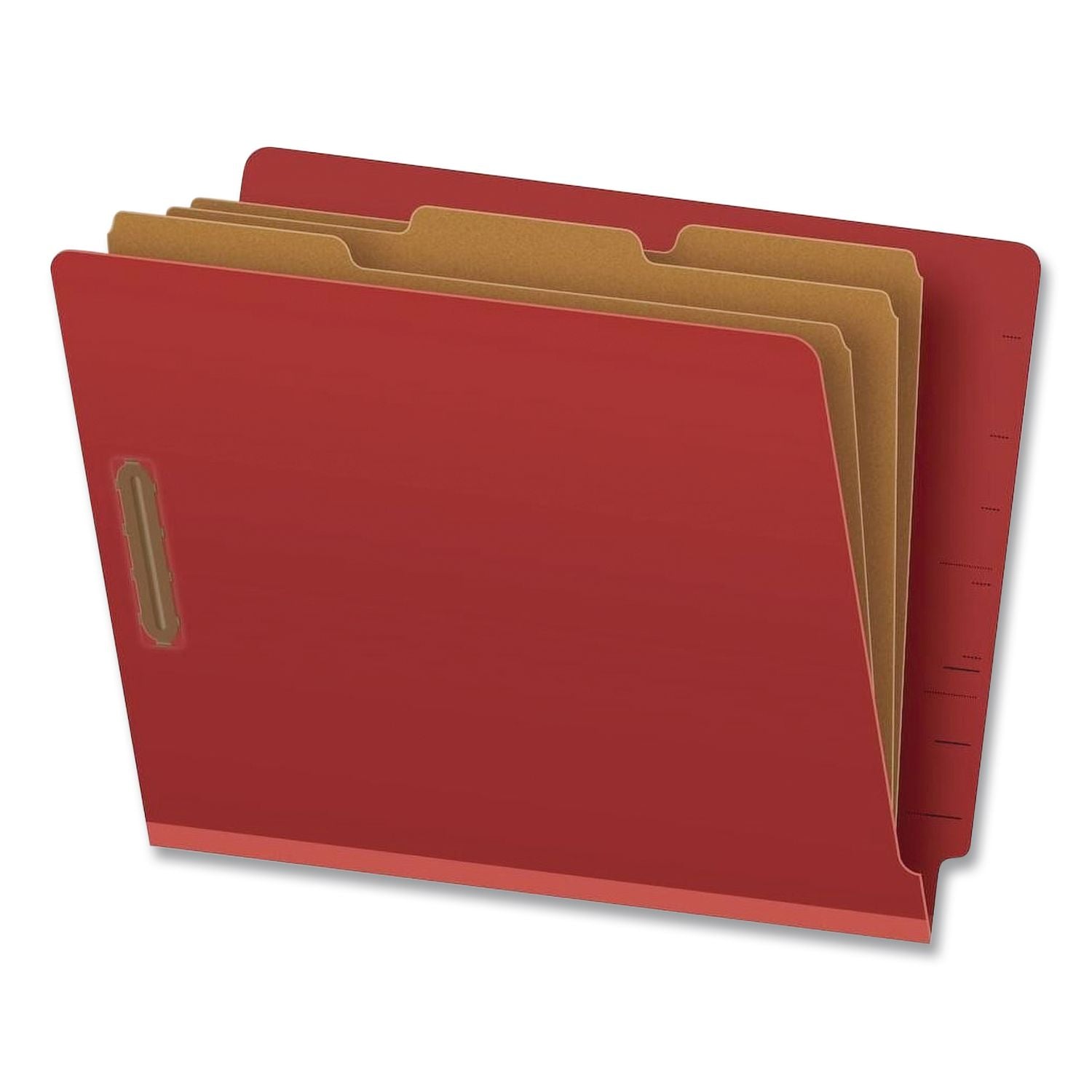 Pendaflex Letter Recycled Classification Folder - 8 1/2" x 11" - 3 1/2" Expansion - 2 Fastener(s) - 2" Fastener Capacity for Folder, 1" Fastener Capacity for Divider - 3 Divider(s) - Pressboard, Tyvek - Red - 60% Recycled - 10 / Box