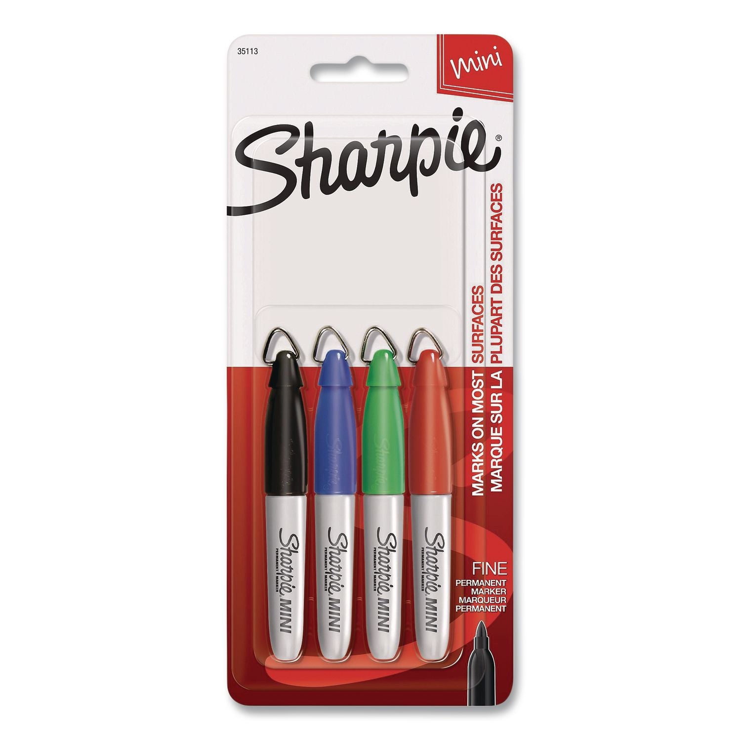 Sharpie Mini Markers - Fine Marker Point - Assorted - 4 / Set