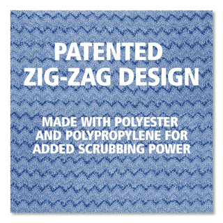 Microfiber Wet Room Pad, Split Nylon/Polyester Blend, 18", Blue, 12/Carton