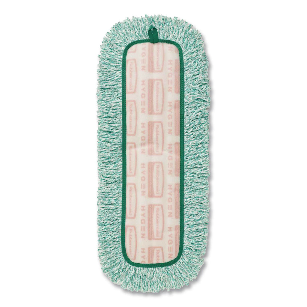 Dust Pad with Fringe, Microfiber, 18" Long, Green, 6/Carton