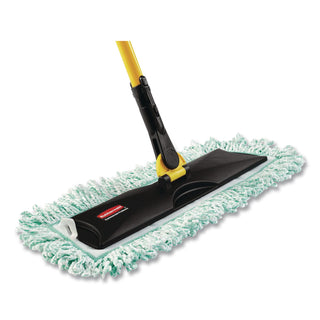 Dust Pad with Fringe, Microfiber, 18" Long, Green, 6/Carton