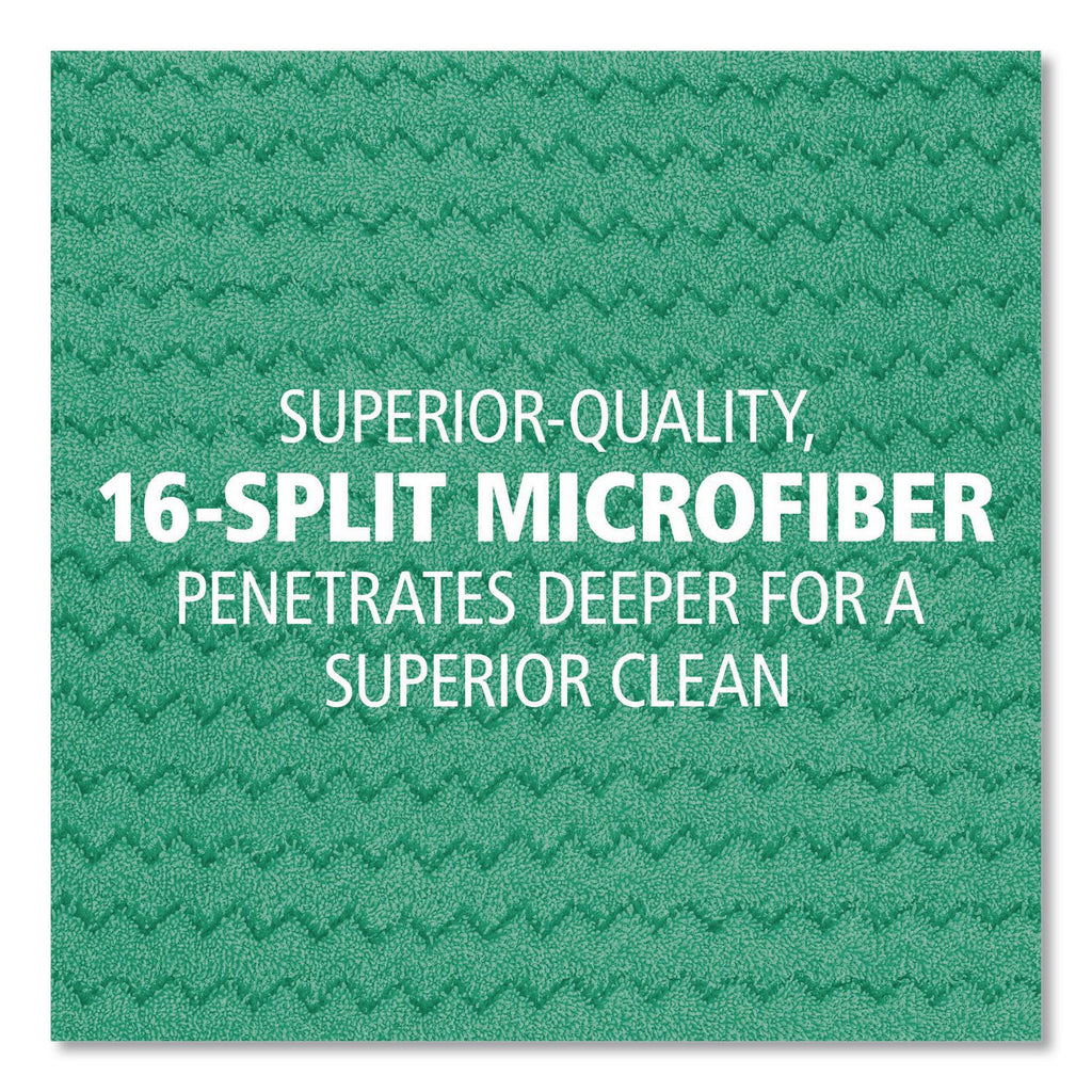Dust Pad with Fringe, Microfiber, 18" Long, Green, 6/Carton