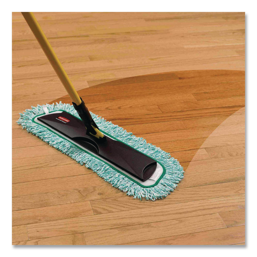 Dust Pad with Fringe, Microfiber, 18" Long, Green, 6/Carton