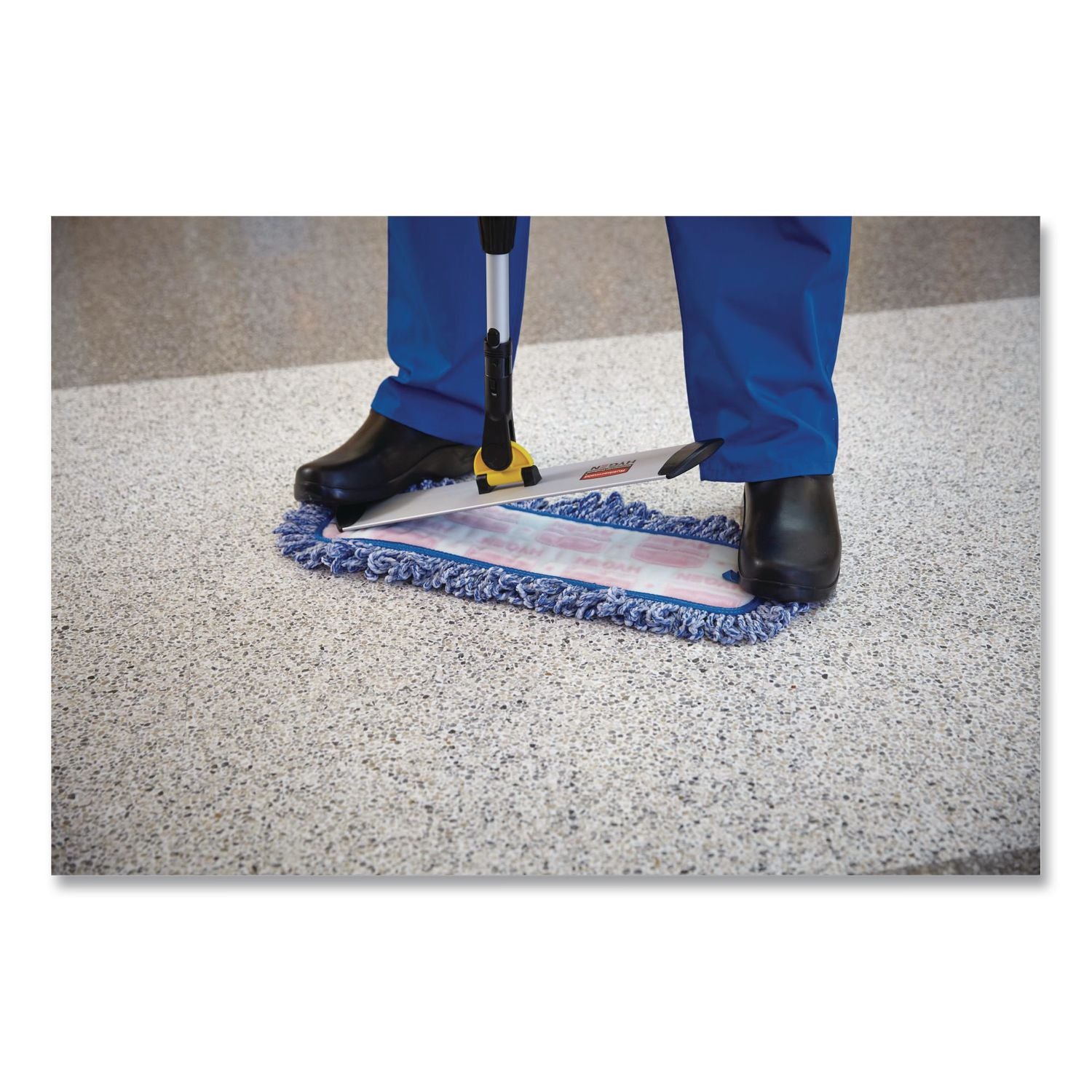 HYGEN Quick Connect S-S Frame, Wet/Dry Mop 17.19w x 3d, Aluminum, Yellow