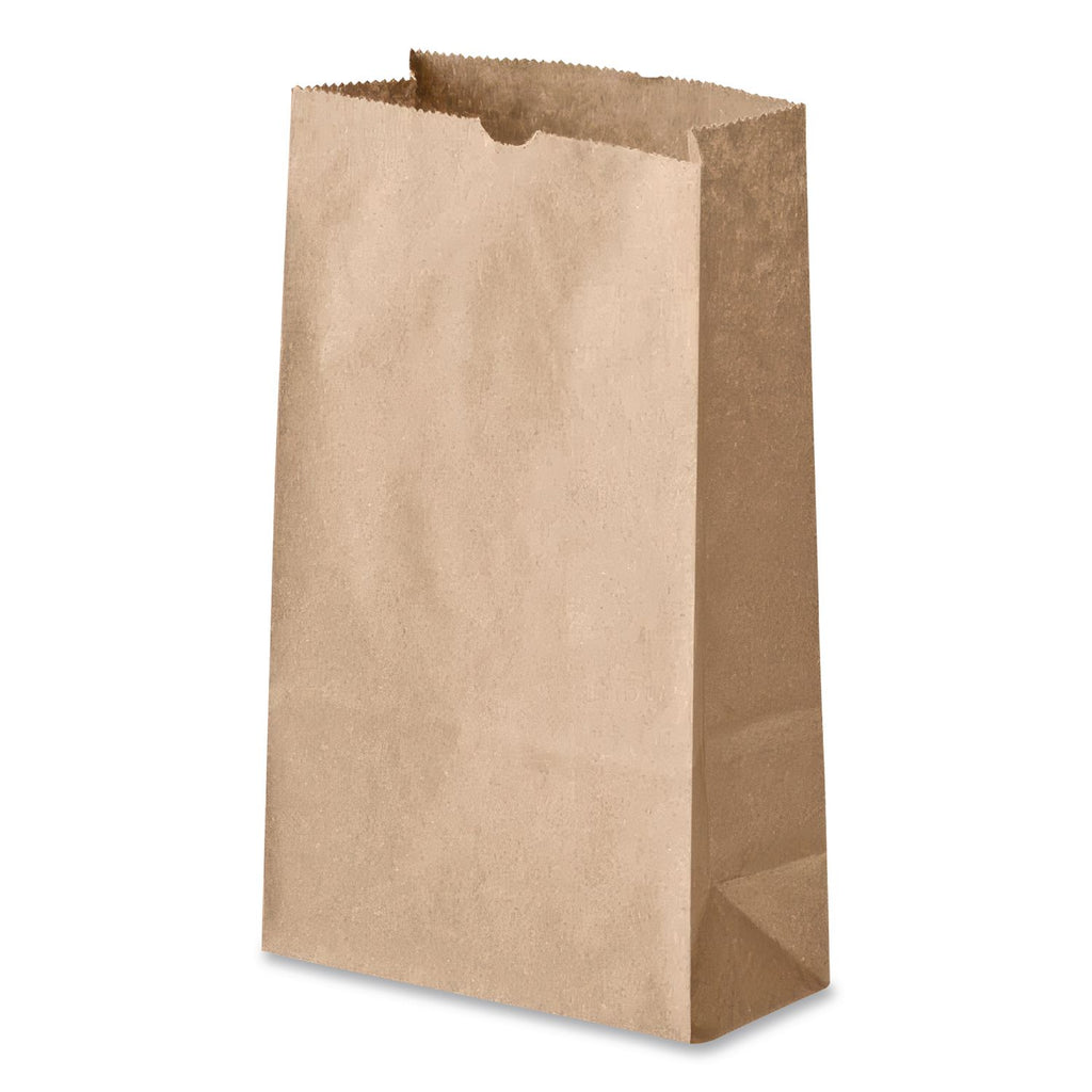 Grocery Paper Bags, 30 lb Capacity, #2, 4.31" x 2.44" x 7.88", Kraft, 500 Bags
