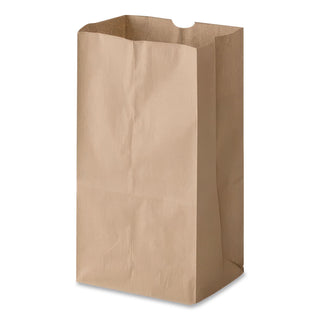 Grocery Paper Bags, 35 lb Capacity, #5, 5.25" x 3.44" x 10.94", Kraft, 500 Bags