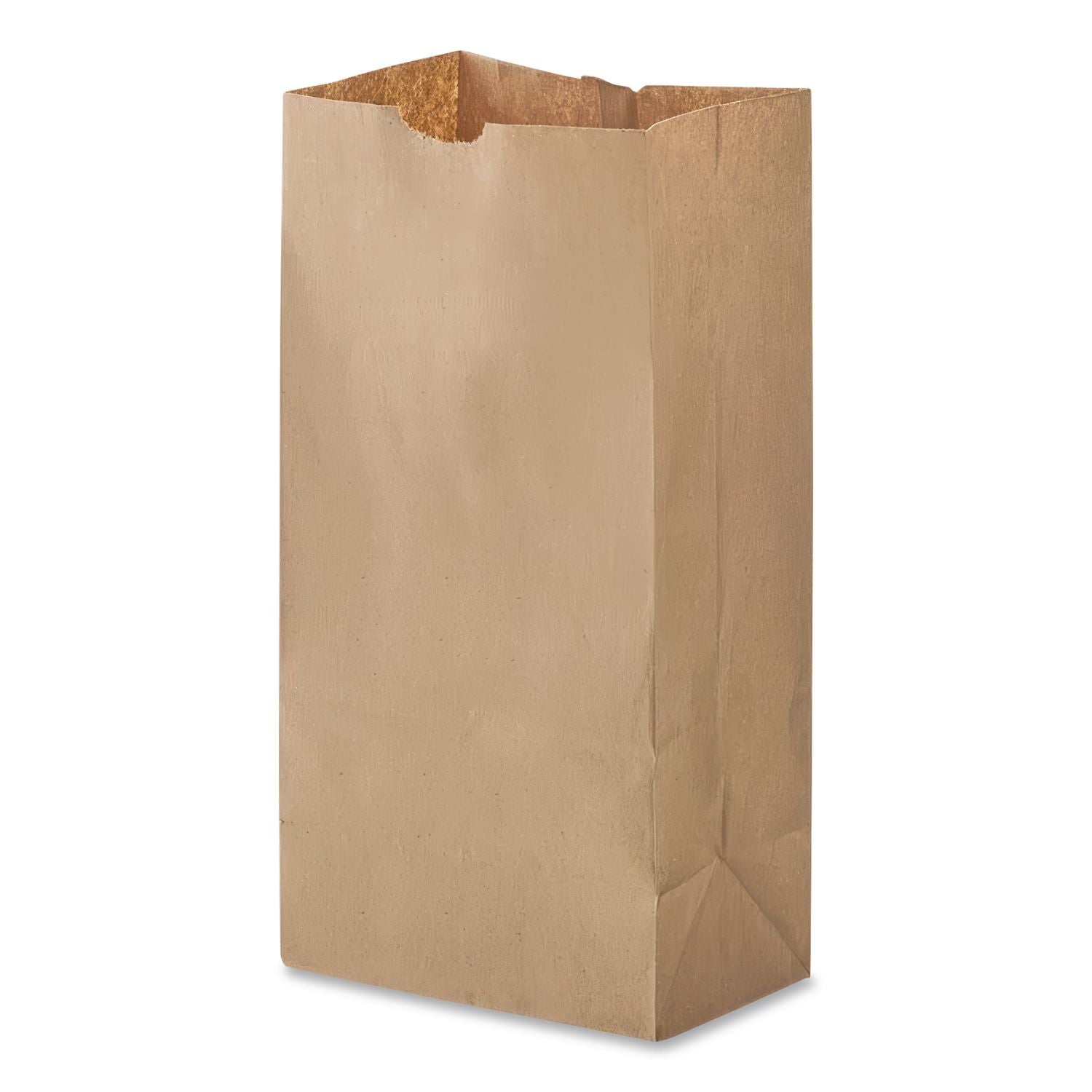 Grocery Paper Bags, 5-10 lb Capacity, #12, 7.06" x 4.5" x 13.75", Kraft, 500 Bags