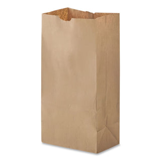 Grocery Paper Bags, 5-10 lb Capacity, #12, 7.06" x 4.5" x 13.75", Kraft, 500 Bags
