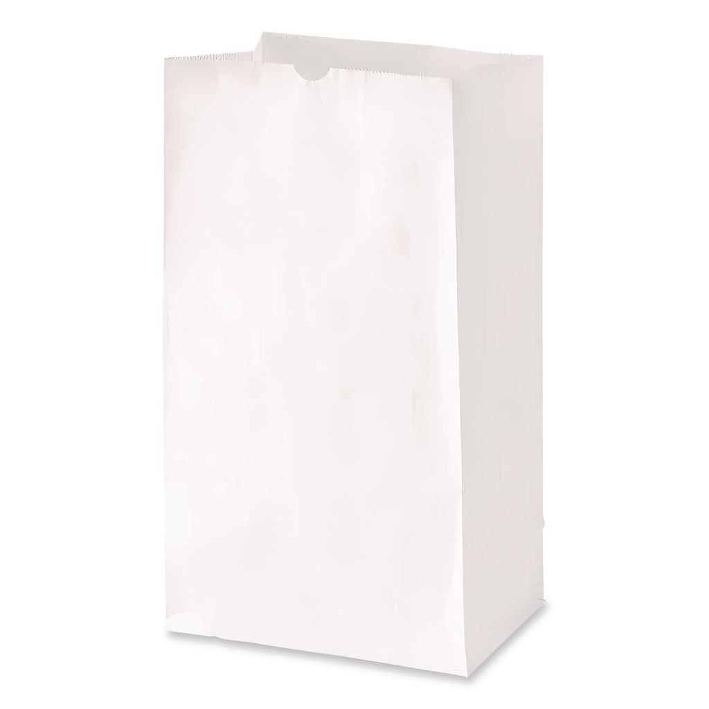 Grocery Paper Bags, 40 lb Capacity, #16, 7.75" x 4.81" x 16", White, 500 Bags