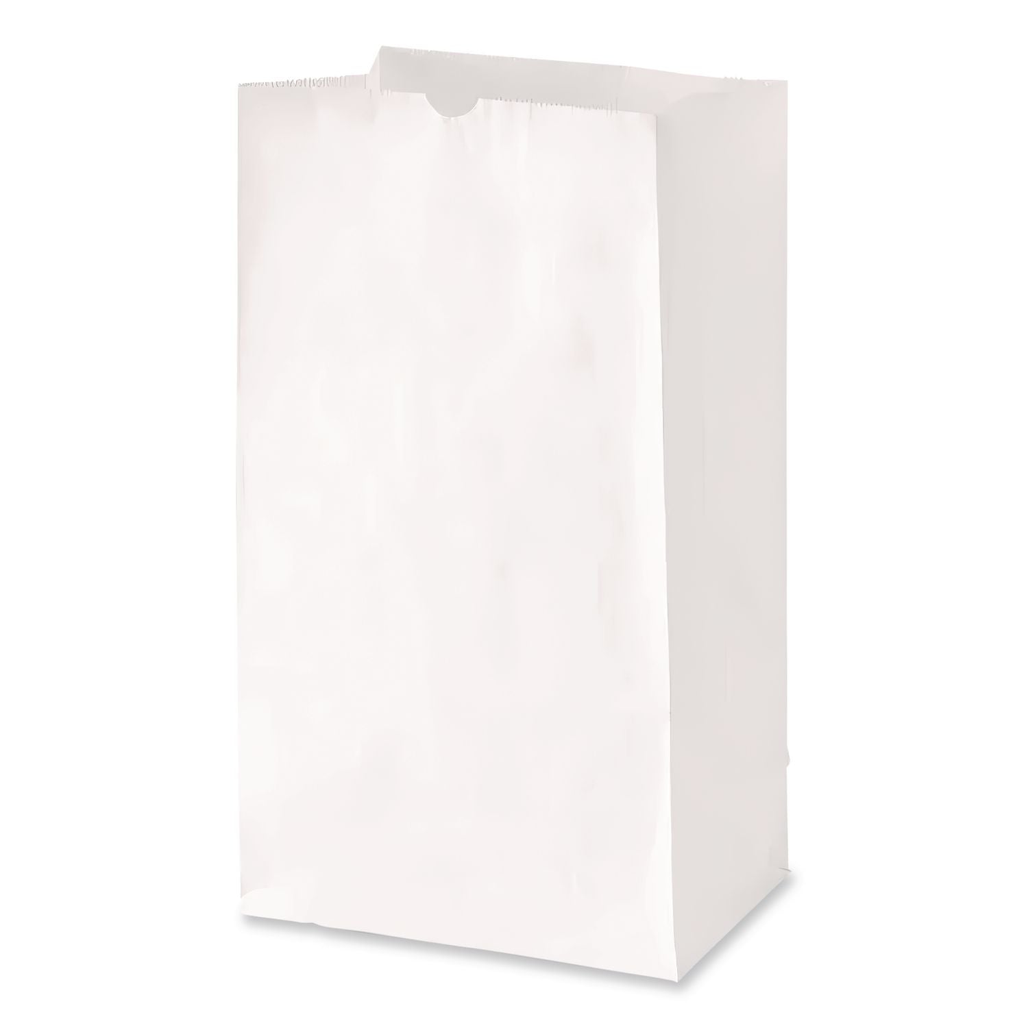 Grocery Paper Bags, 40 lb Capacity, #16, 7.75" x 4.81" x 16", White, 500 Bags